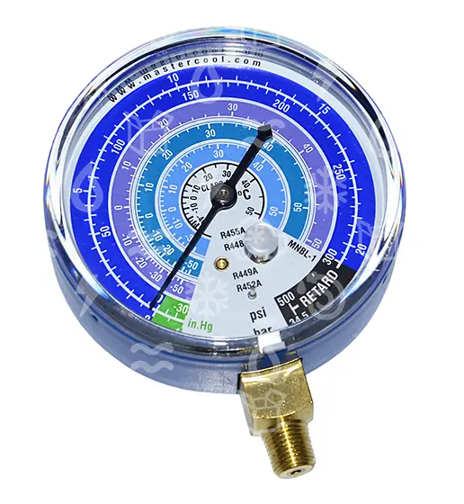 manometr nízkotlaký suchý MC, 80 mm, MNBL1, R448A, R449A, R452A